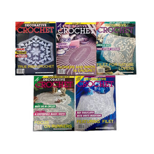 Lot of 5 Vintage Decorative Crochet Magazines - 1992 - 1993